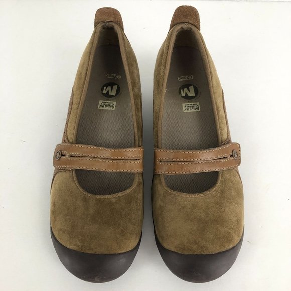 Merrell Women's Size 9.5 Plaza Bandeau Tan Brown Leather Mary Jane Shoes - Picture 4 of 8